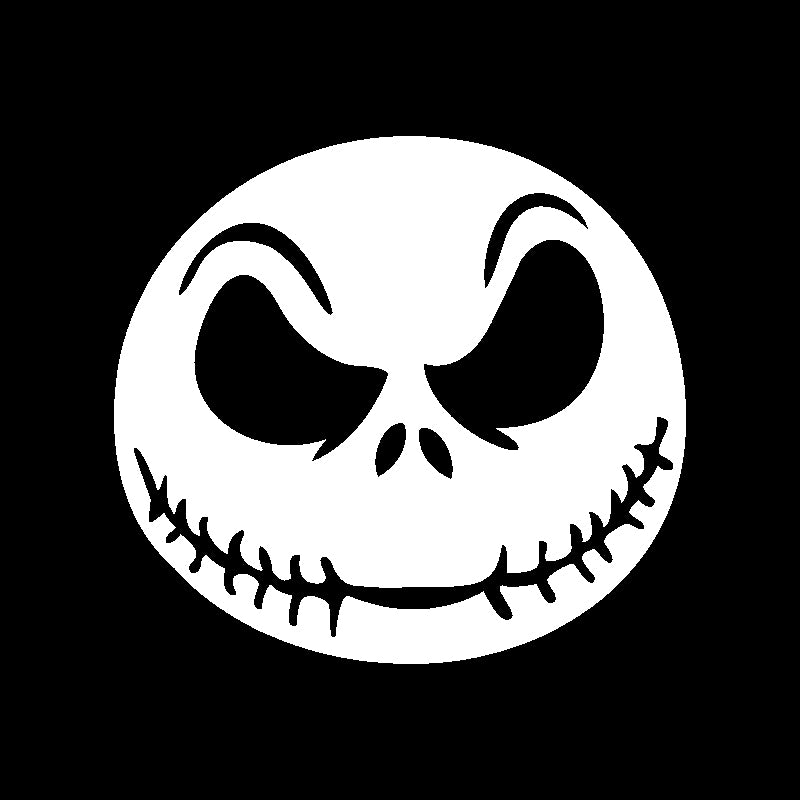 Halloween Scary Face Vinyl Decal | Aarna Kraft Canada White
