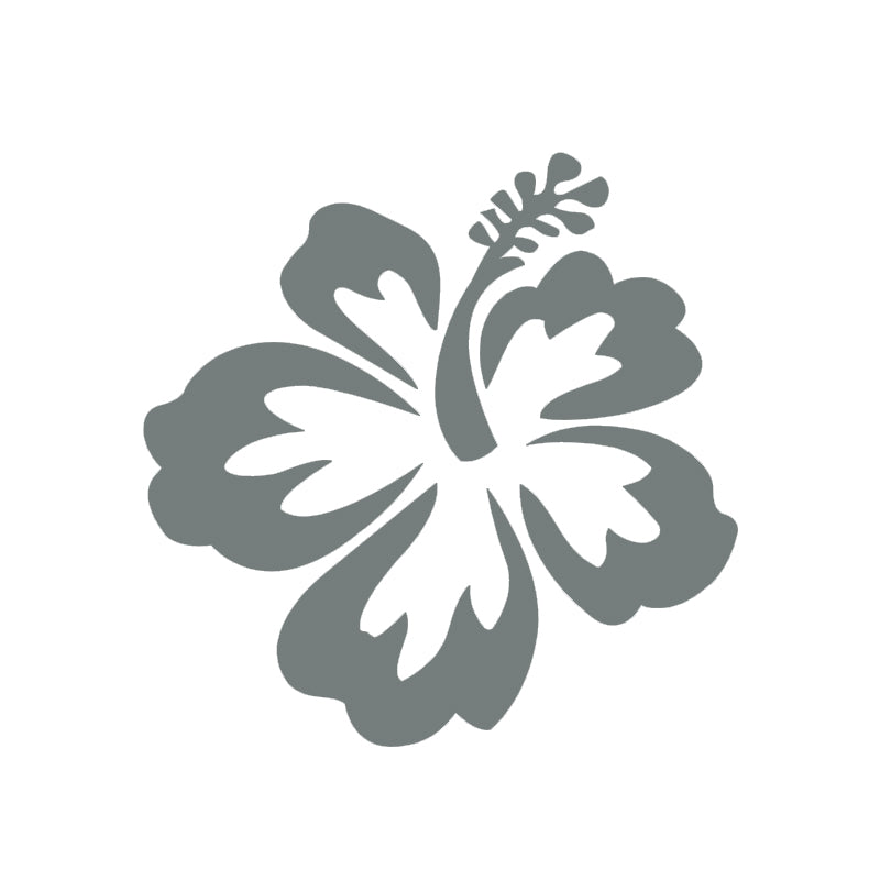 Hibiscus Flower Decal - Aloha Hawaii | Vinyl Sticker | Aarna Kraft Canada Grey