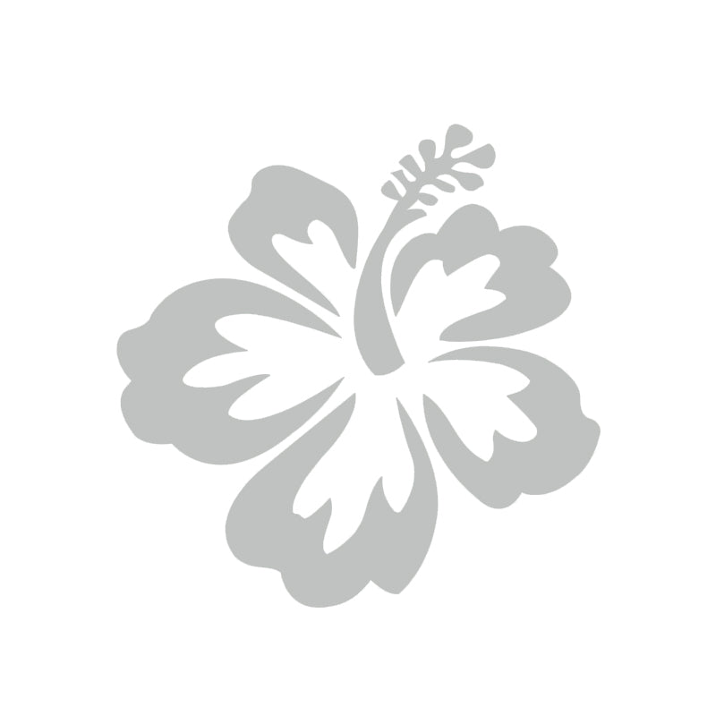 Hibiscus Flower Decal - Aloha Hawaii | Vinyl Sticker | Aarna Kraft Canada Light Grey