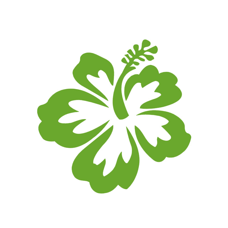 Hibiscus Flower Decal - Aloha Hawaii | Vinyl Sticker | Aarna Kraft Canada Lime Green
