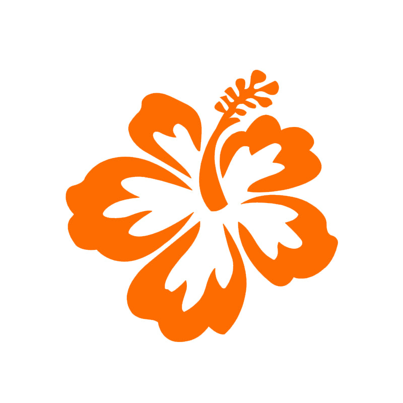 Hibiscus Flower Decal - Aloha Hawaii | Vinyl Sticker | Aarna Kraft Canada Orange