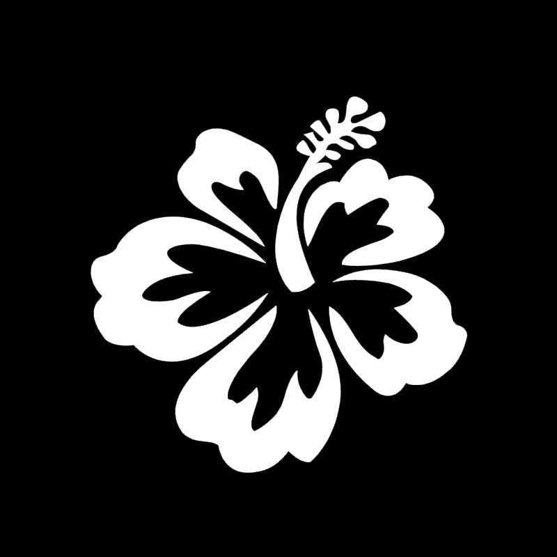 Hibiscus Flower Decal - Aloha Hawaii | Vinyl Sticker | Aarna Kraft Canada White