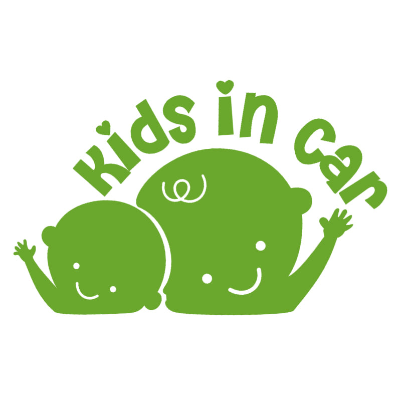 Kids In Car Vinyl Decal | Aarna Kraft Canada Limestone Yellow