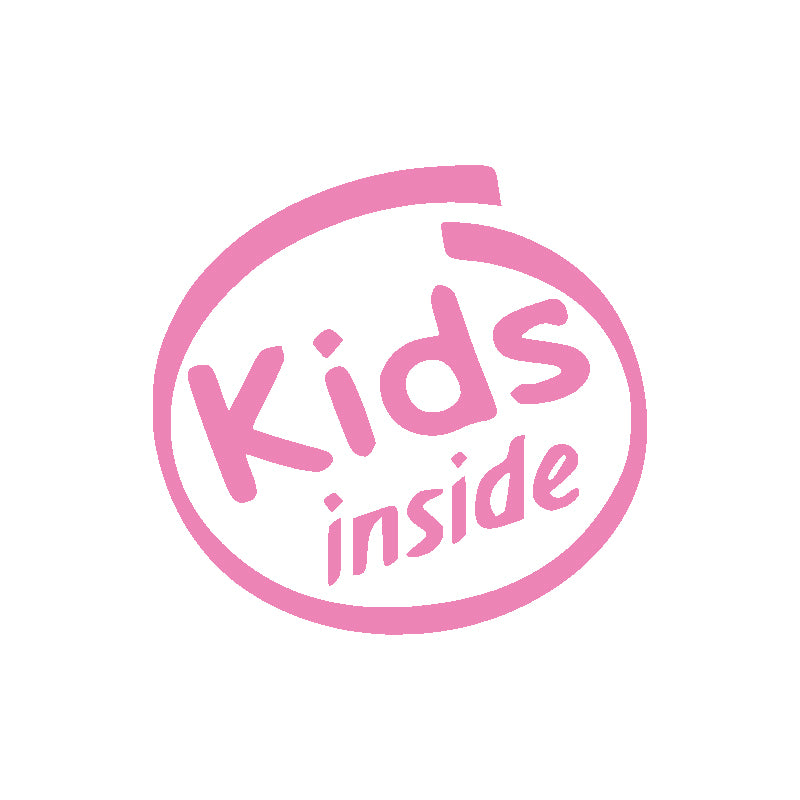 Kids Inside Vinyl Decal | Funny Baby on Board Car Sticker | Aarna Kraft Canada (Baby Pink)