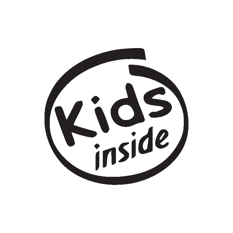 Kids Inside Vinyl Decal | Funny Baby on Board Car Sticker | Aarna Kraft Canada (Black)