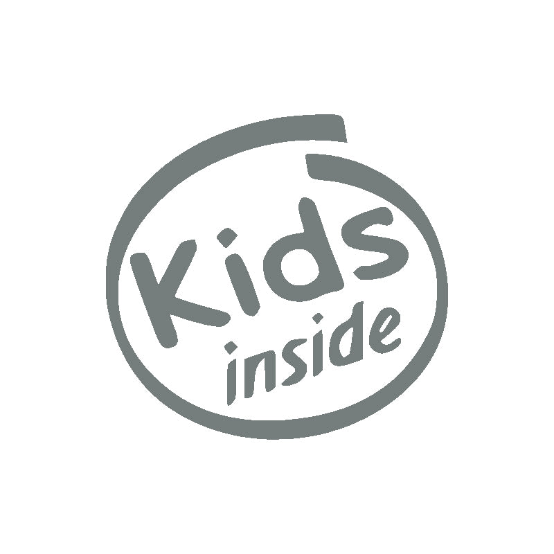 Kids Inside Vinyl Decal | Funny Baby on Board Car Sticker | Aarna Kraft Canada (Grey)