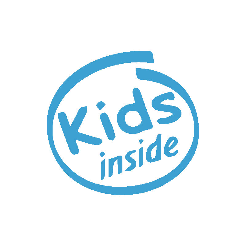 Kids Inside Vinyl Decal | Funny Baby on Board Car Sticker | Aarna Kraft Canada (Light Blue)