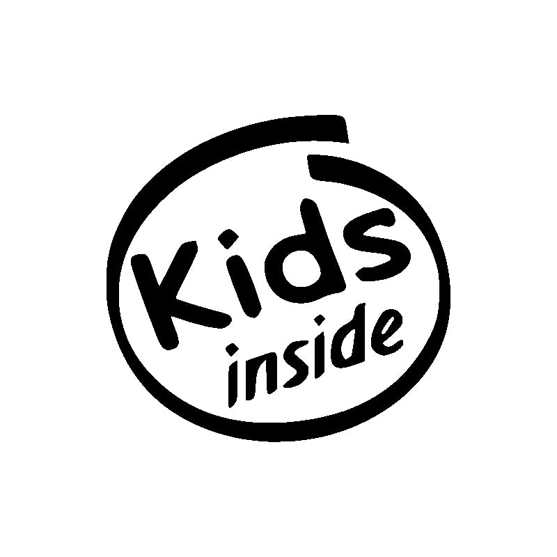 Kids Inside Vinyl Decal | Funny Baby on Board Car Sticker | Aarna Kraft Canada (Matte Black)