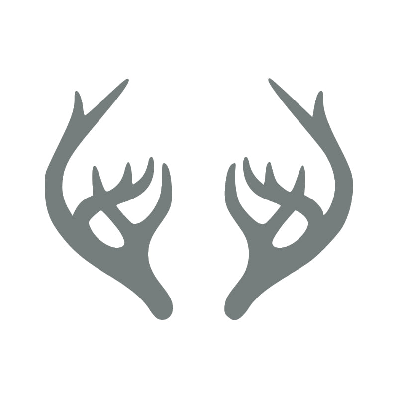 Moose Antler Decal - Single | Wildlife & Hunting Vinyl Sticker | Aarna Kraft Canada Grey