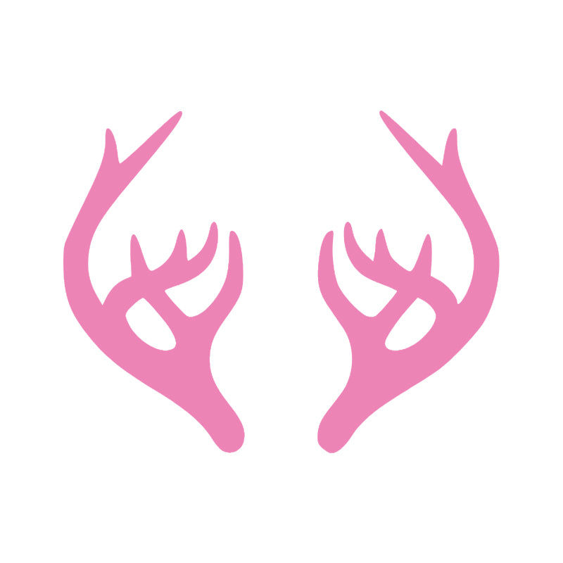 Moose Antler Decal - Single | Wildlife & Hunting Vinyl Sticker | Aarna Kraft Canada Baby Pink