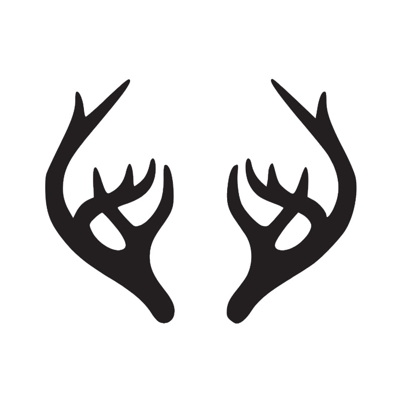 Moose Antler Decal - Single | Wildlife & Hunting Vinyl Sticker | Aarna Kraft Canada Black