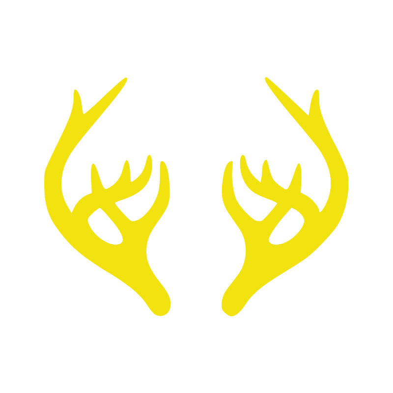 Moose Antler Decal - Single | Wildlife & Hunting Vinyl Sticker | Aarna Kraft Canada Brimstone Yellow