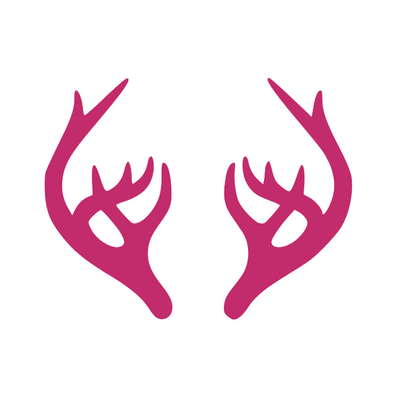 Moose Antler Decal - Single | Wildlife & Hunting Vinyl Sticker | Aarna Kraft Canada Hot Pink