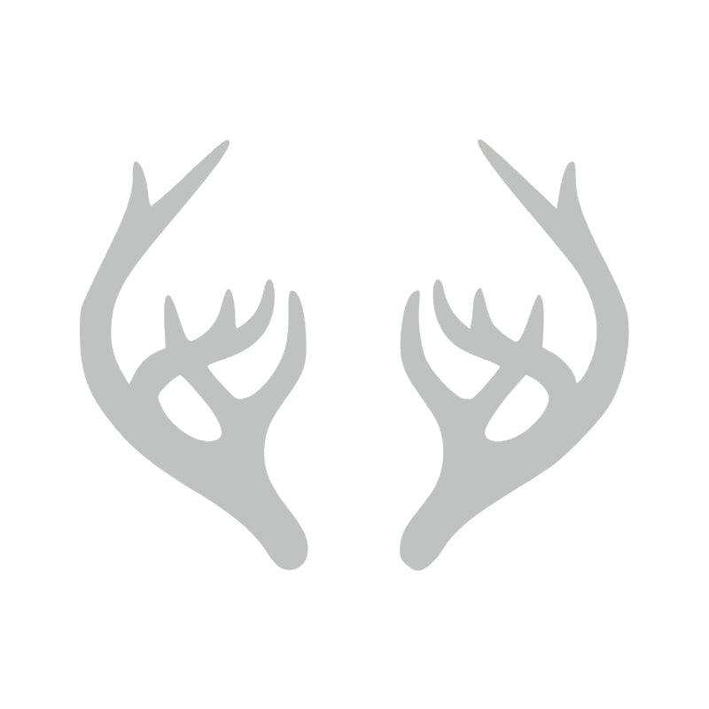 Moose Antler Decal - Single | Wildlife & Hunting Vinyl Sticker | Aarna Kraft Canada Light Grey