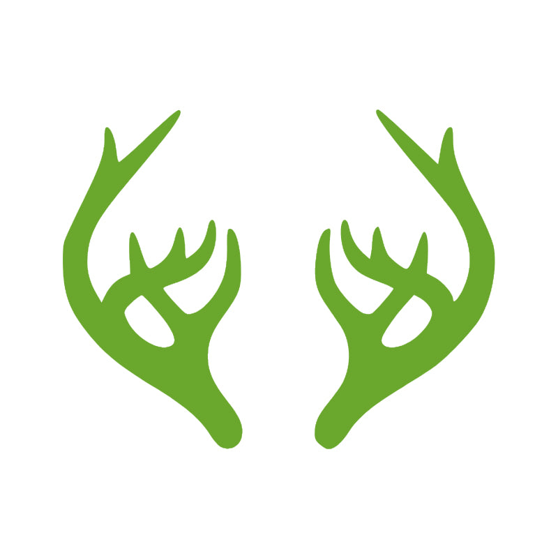 Moose Antler Decal - Single | Wildlife & Hunting Vinyl Sticker | Aarna Kraft Canada Lime Green