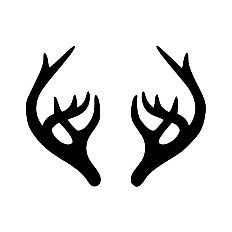 Moose Antler Decal - Single | Wildlife & Hunting Vinyl Sticker | Aarna Kraft Canada Matte Black