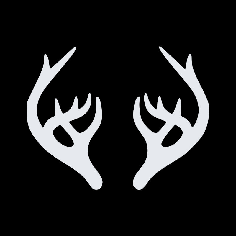 Moose Antler Decal - Single | Wildlife & Hunting Vinyl Sticker | Aarna Kraft Canada Matte White
