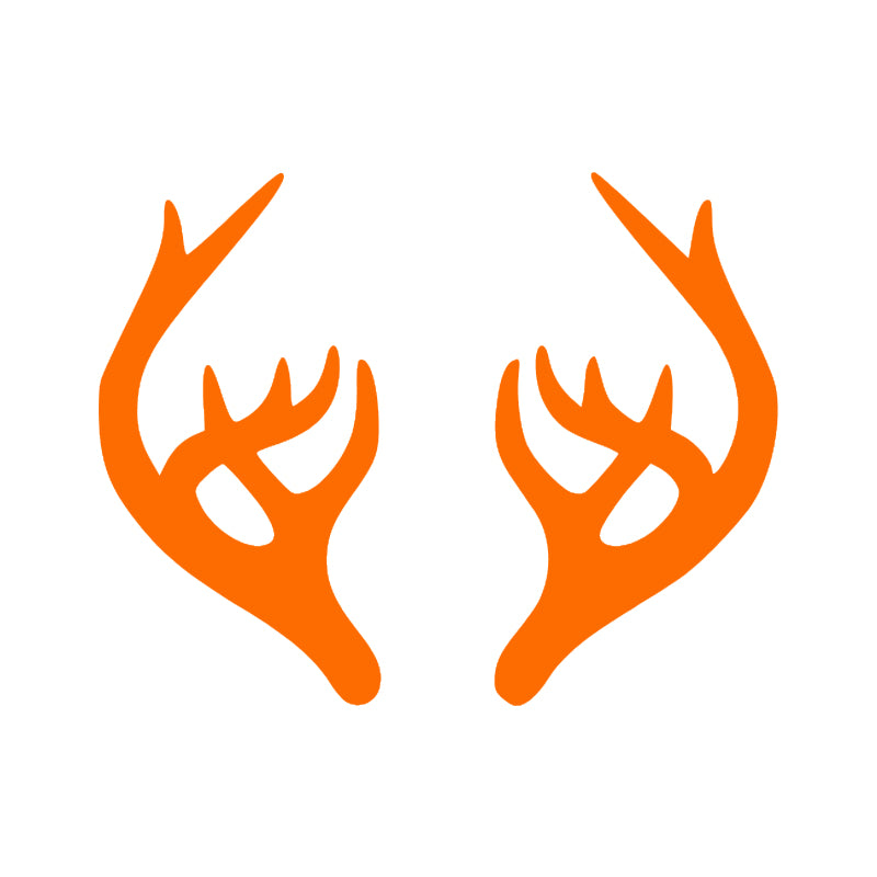 Moose Antler Decal - Single | Wildlife & Hunting Vinyl Sticker | Aarna Kraft Canada Orange