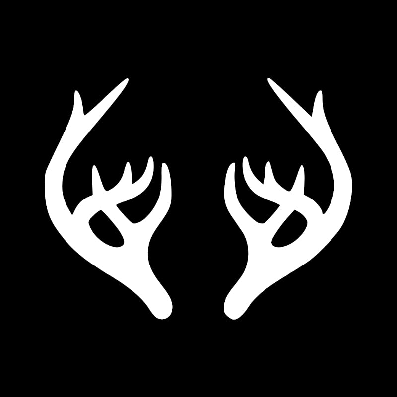 Moose Antler Decal - Single | Wildlife & Hunting Vinyl Sticker | Aarna Kraft Canada White