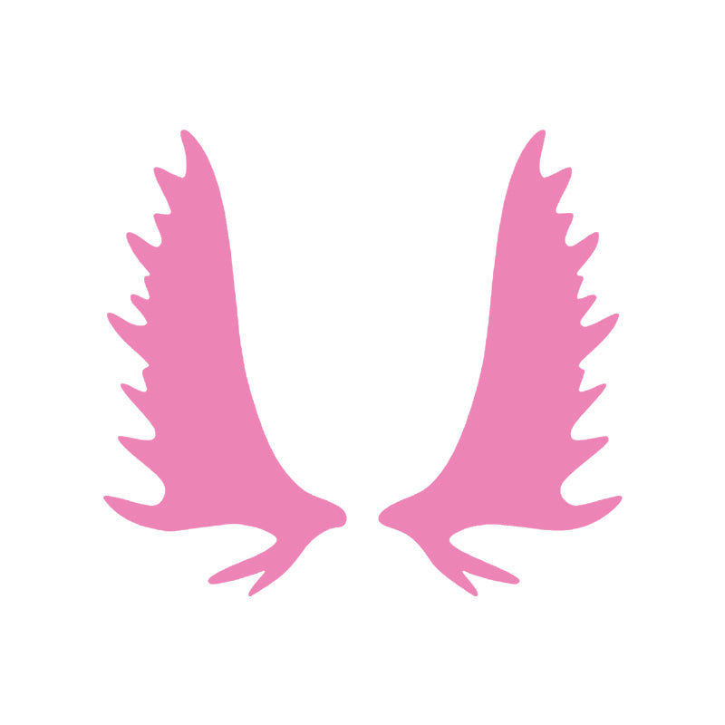 Moose Antler Decal - Tall Rack | Wildlife & Hunting Vinyl Sticker | Aarna Kraft Canada - Baby Pink
