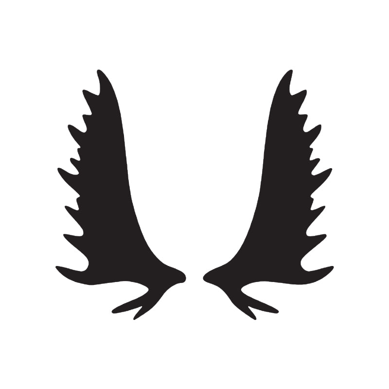Moose Antler Decal - Tall Rack | Wildlife & Hunting Vinyl Sticker | Aarna Kraft Canada - Black