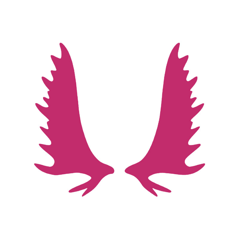Moose Antler Decal - Tall Rack | Wildlife & Hunting Vinyl Sticker | Aarna Kraft Canada - Hot Pink