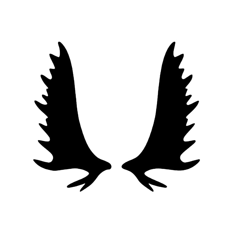 Moose Antler Decal - Tall Rack | Wildlife & Hunting Vinyl Sticker | Aarna Kraft Canada - Matte Black