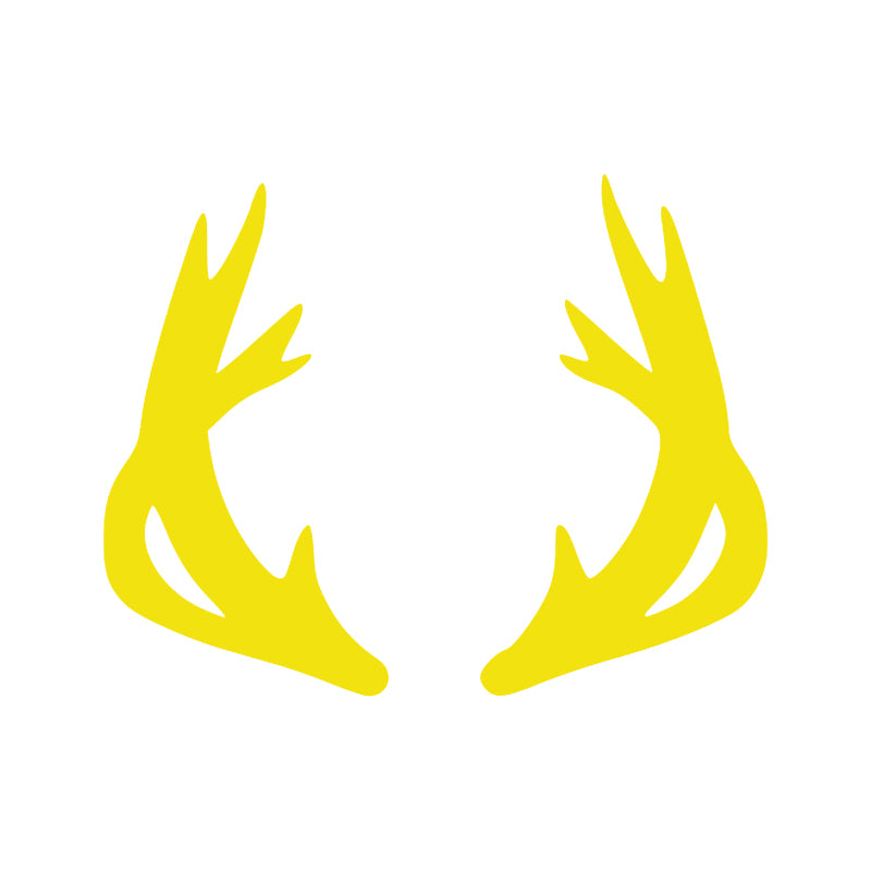 Moose Antler Decal - Trophy Rack | Wildlife & Hunting Vinyl Sticker | Aarna Kraft Canada - Brimstone Yellow