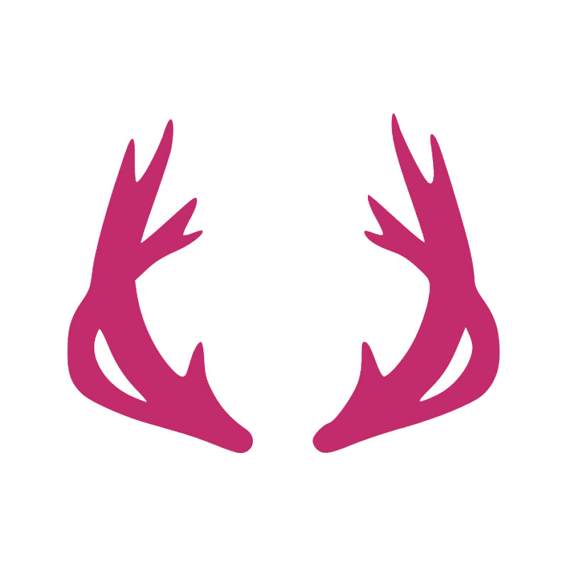 Moose Antler Decal - Trophy Rack | Wildlife & Hunting Vinyl Sticker | Aarna Kraft Canada - Hot Pink