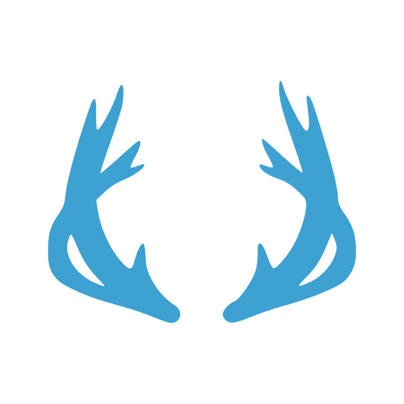 Moose Antler Decal - Trophy Rack | Wildlife & Hunting Vinyl Sticker | Aarna Kraft Canada - Light Blue