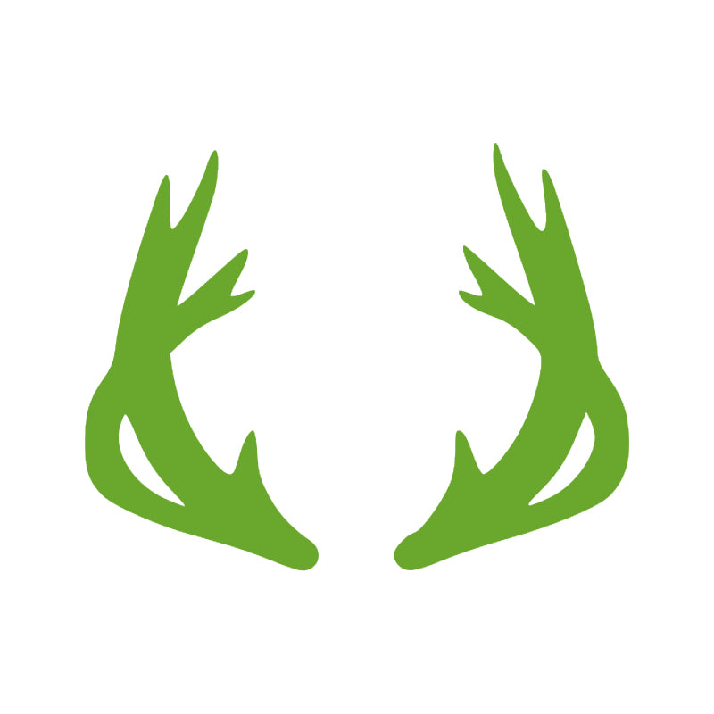Moose Antler Decal - Trophy Rack | Wildlife & Hunting Vinyl Sticker | Aarna Kraft Canada - Lime Green