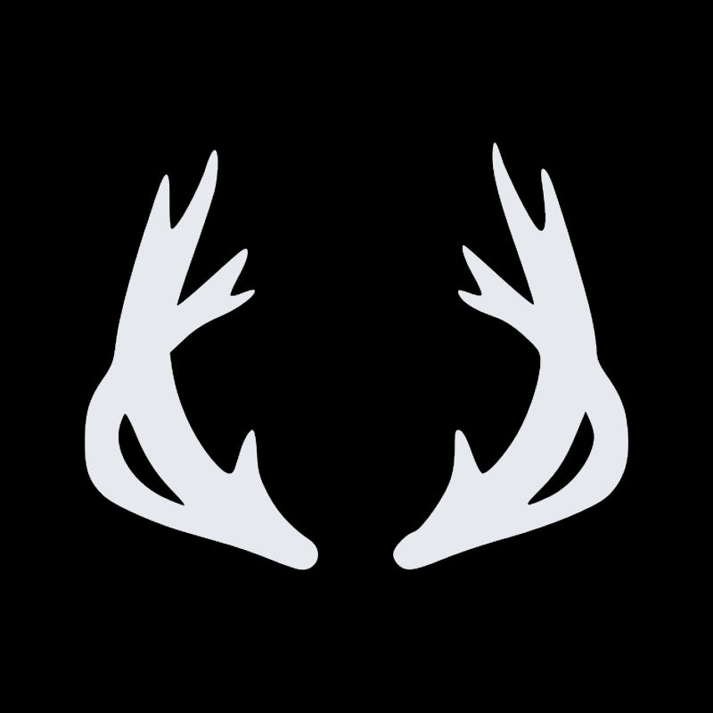 Moose Antler Decal - Trophy Rack | Wildlife & Hunting Vinyl Sticker | Aarna Kraft Canada - Matte White