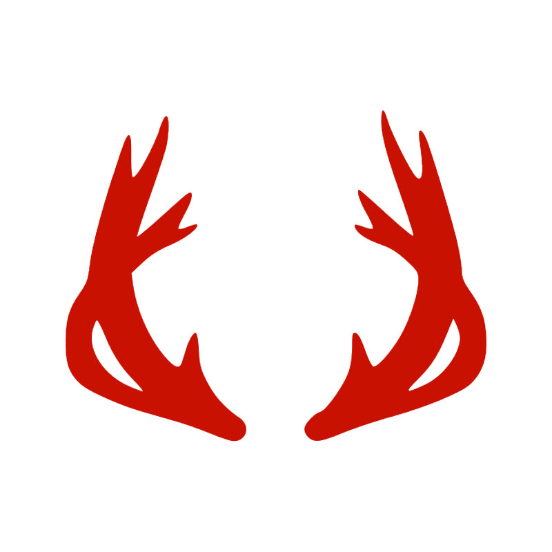 Moose Antler Decal - Trophy Rack | Wildlife & Hunting Vinyl Sticker | Aarna Kraft Canada - Red