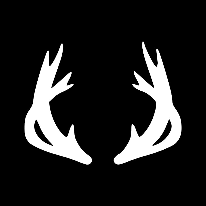 Moose Antler Decal - Trophy Rack | Wildlife & Hunting Vinyl Sticker | Aarna Kraft Canada - White