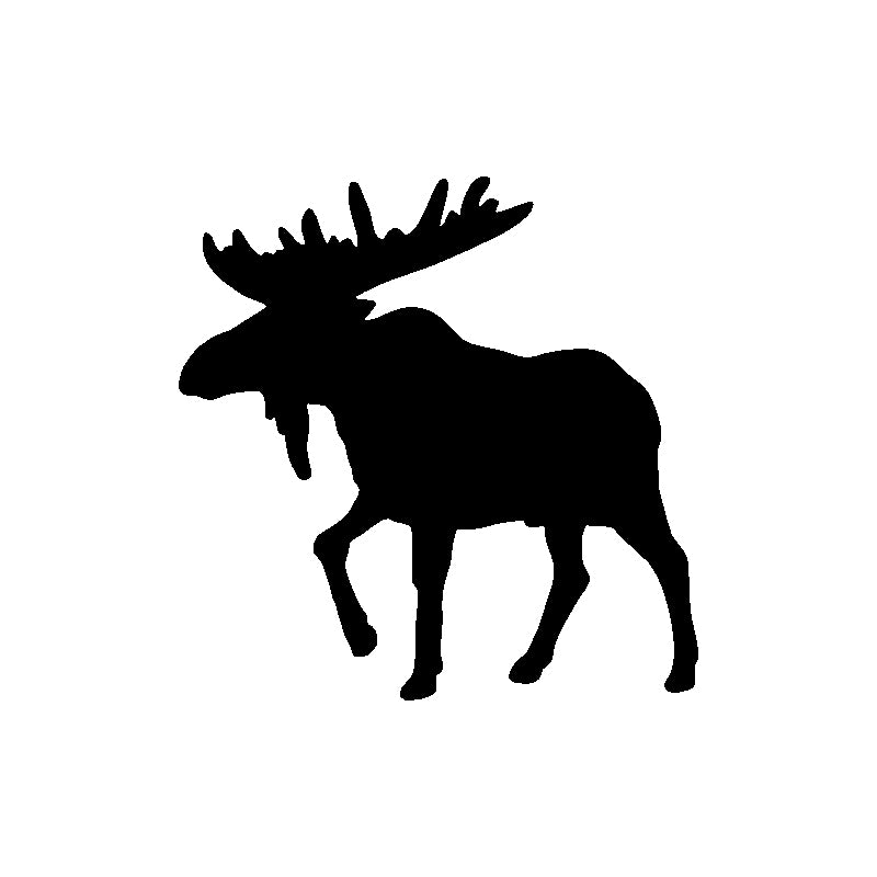 Moose Silhouette Decal - Bull Moose | Wildlife & Hunting Vinyl Sticker | Aarna Kraft Canada - Black