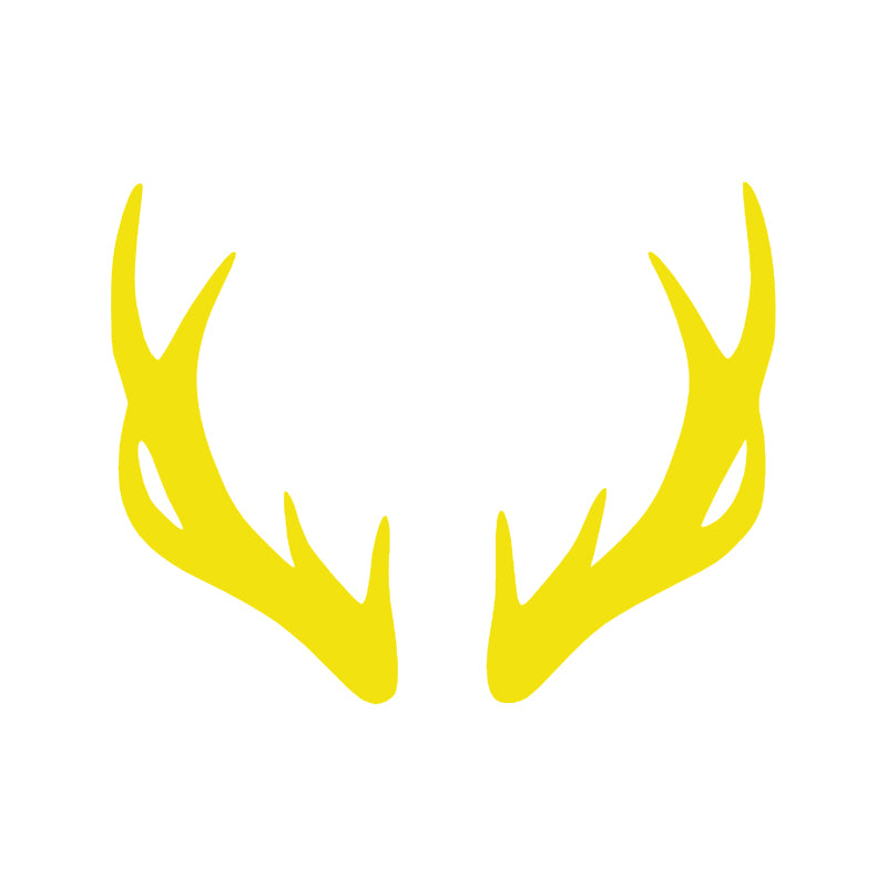 Moose Silhouette Decal - Wildlife & Hunting Vinyl Sticker | Aarna Kraft Canada Brimstone Yellow
