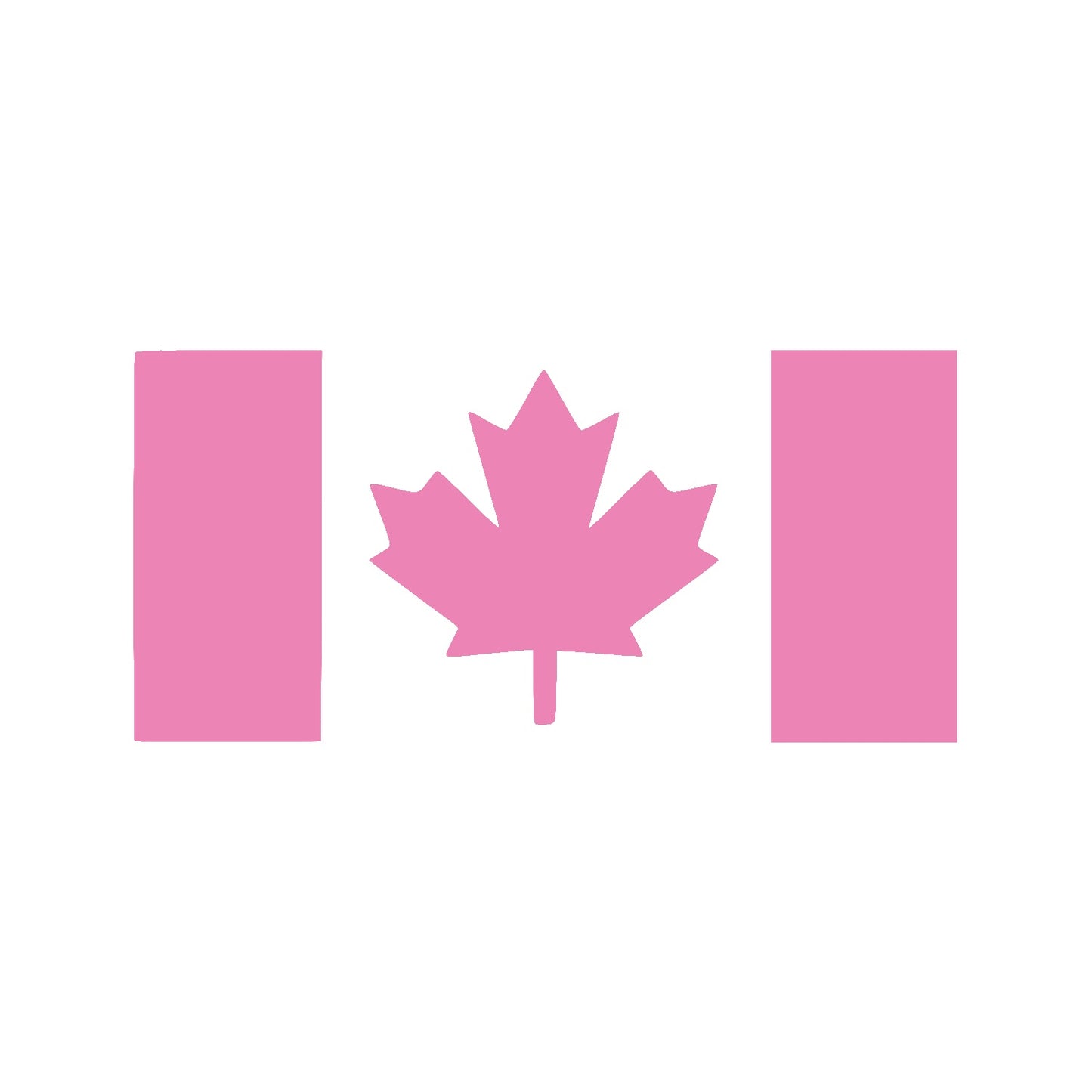 One Baby Pink Thick Stem Canada Flag Vinyl Decal