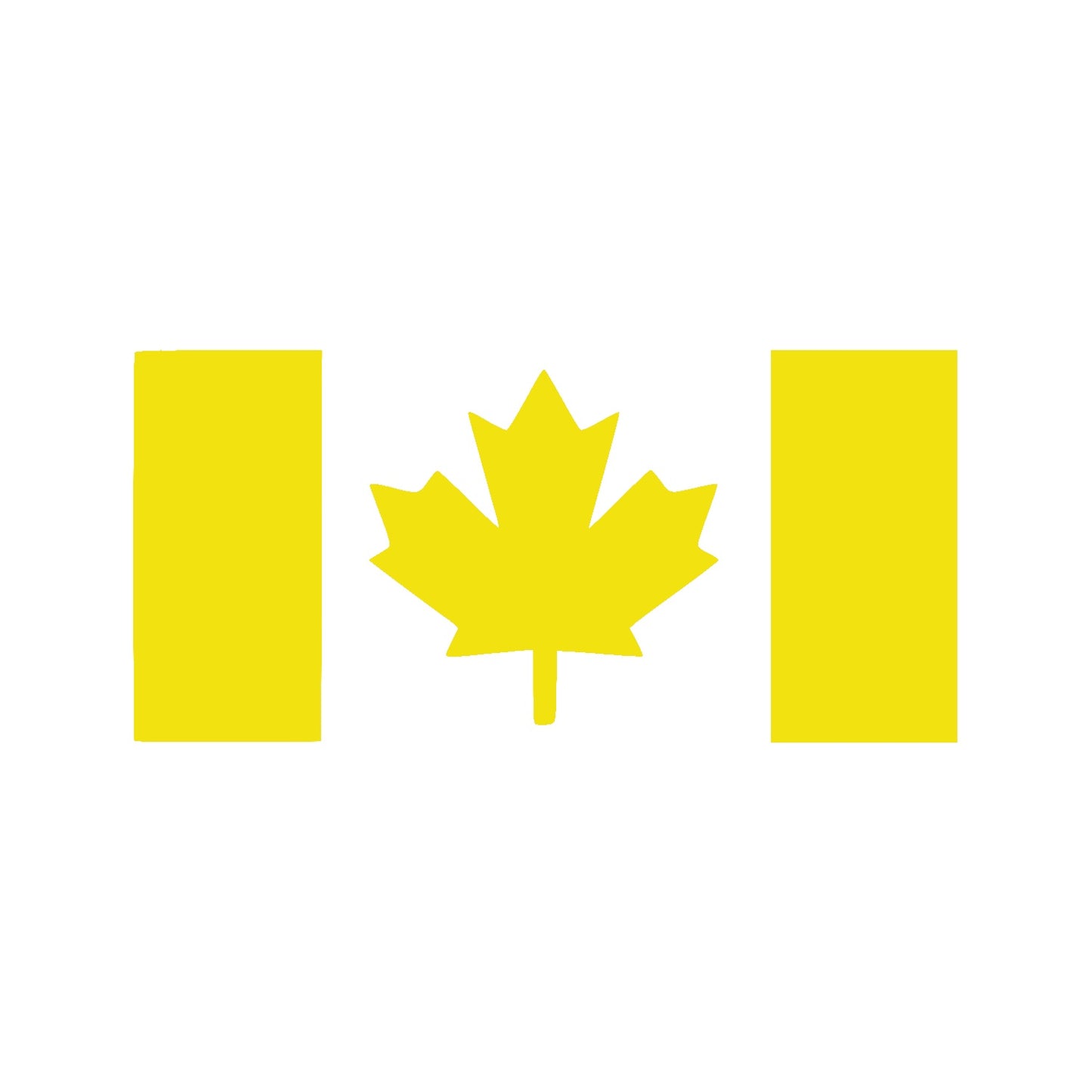 One Brimstone Yellow Thick Stem Canada Flag Vinyl Decal