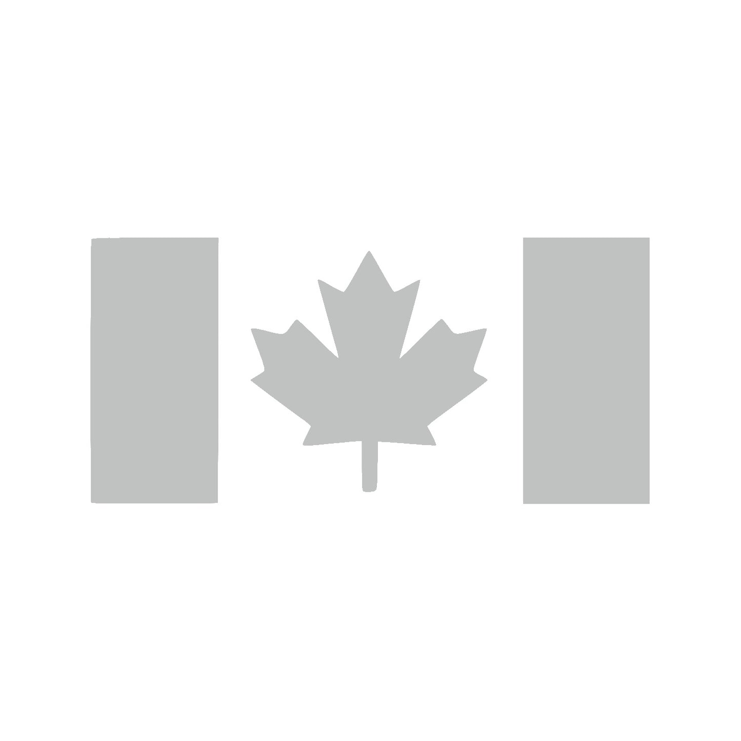 One Light Grey Thick Stem Canada Flag Vinyl Decal