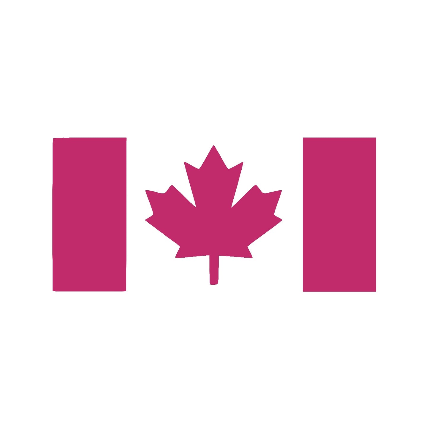 One Pink Thick Stem Canada Flag Vinyl Decal
