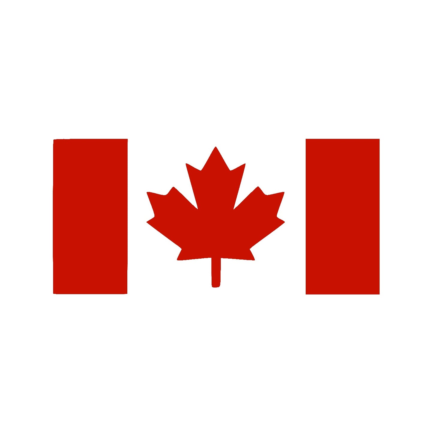 One Red Thick Stem Canada Flag Vinyl Decal