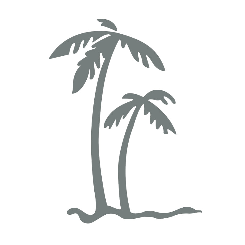 Palm Tree Decal - Tropical Beach | Vinyl Sticker | Aarna Kraft Canada Grey