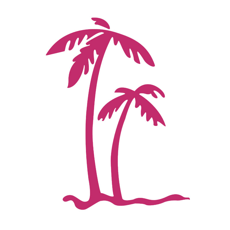 Palm Tree Decal - Tropical Beach | Vinyl Sticker | Aarna Kraft Canada Hot Pink