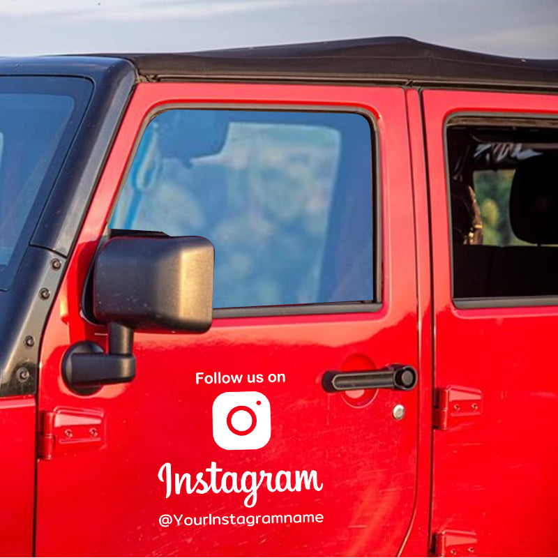 Personalized Instagram Decal | Aarna Kraft Canada On Car