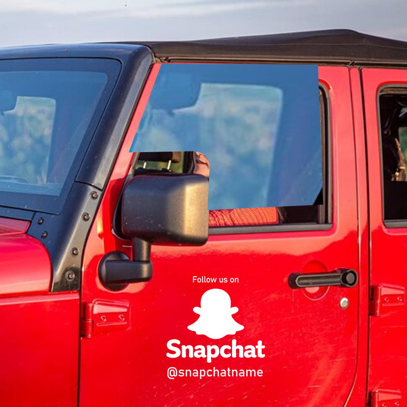 Personalized Snapchat Decal on Car Window | Aarna Kraft Canada