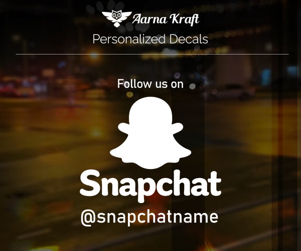 Personalized Snapchat Decal on Door | Aarna Kraft Canada