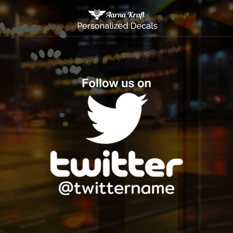Personalized Twitter Decal | Aarna Kraft Canada