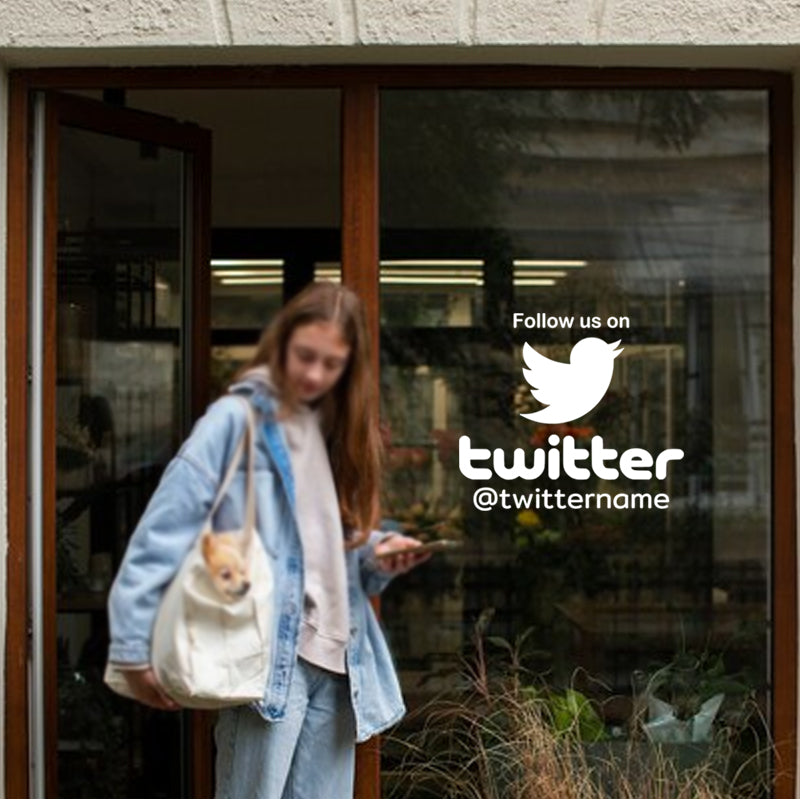 Personalized Twitter Decal | Aarna Kraft Canada Door