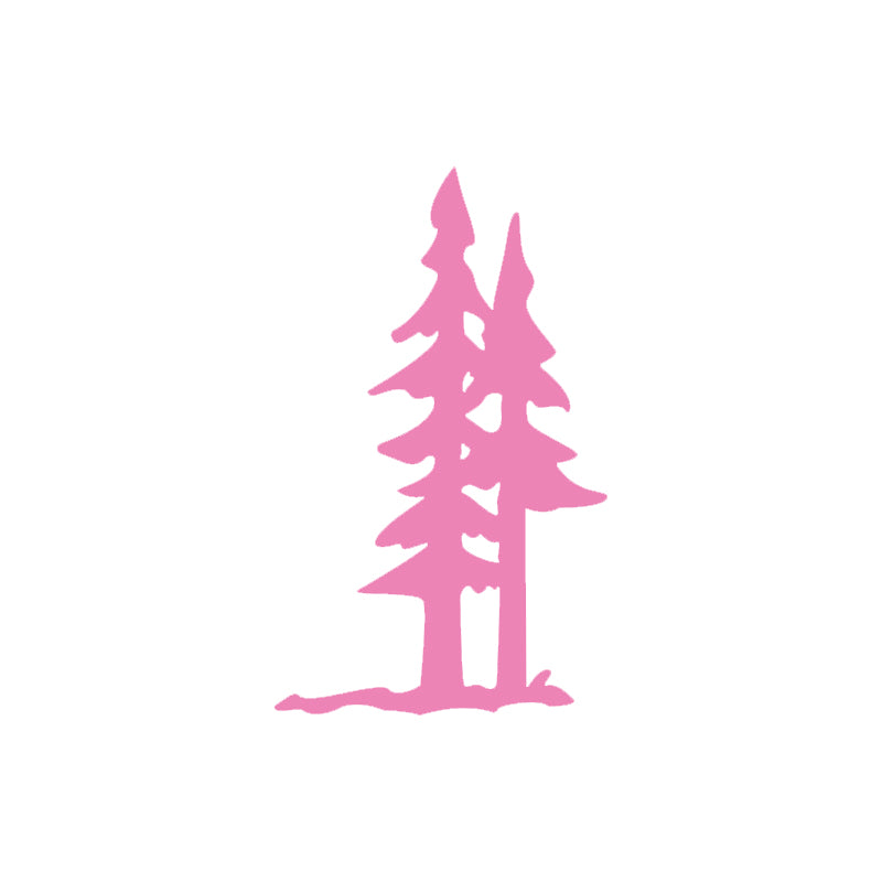 Pine Tree Decal - Evergreen Forest | Vinyl Sticker | Aarna Kraft Canada Baby Pink