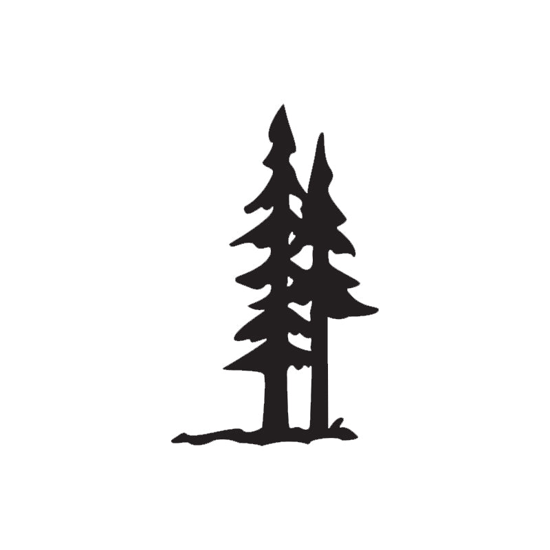 Pine Tree Decal - Evergreen Forest | Vinyl Sticker | Aarna Kraft Canada Black
